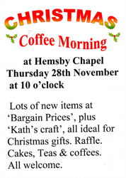 XMAS COFFEE MORNING 28-11-2024