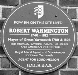 ROBERT WARMINGTON PLAQUE