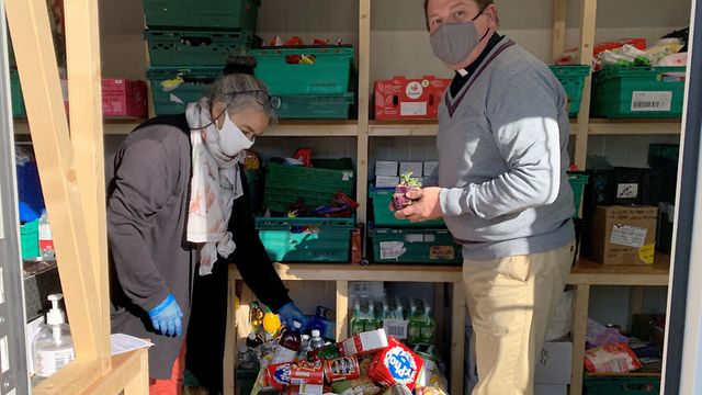 sorting food parcels archant
