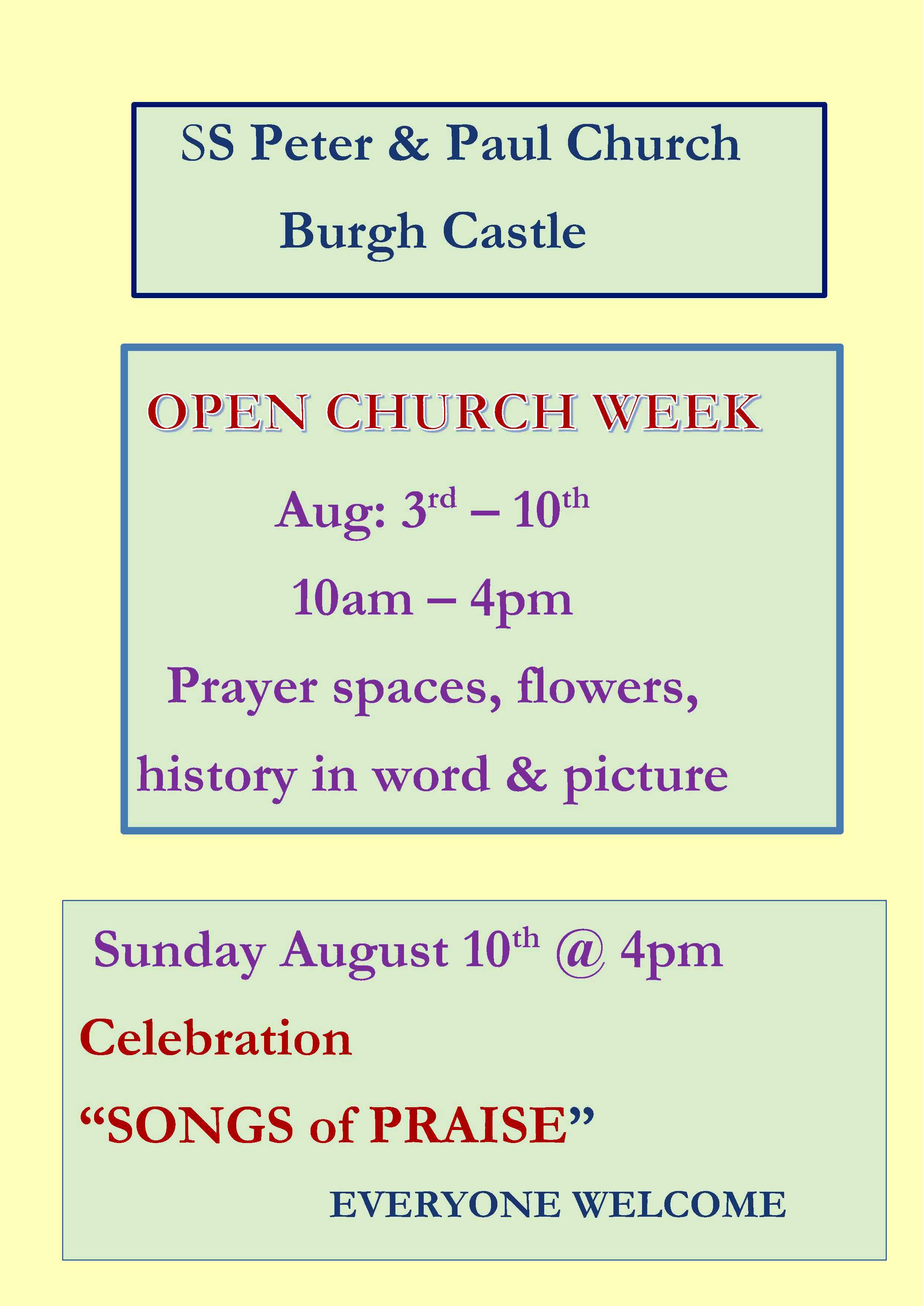 OPEN CHURCH WEEK 08-2025