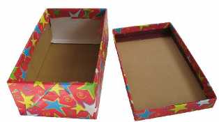 wrapping a shoe box